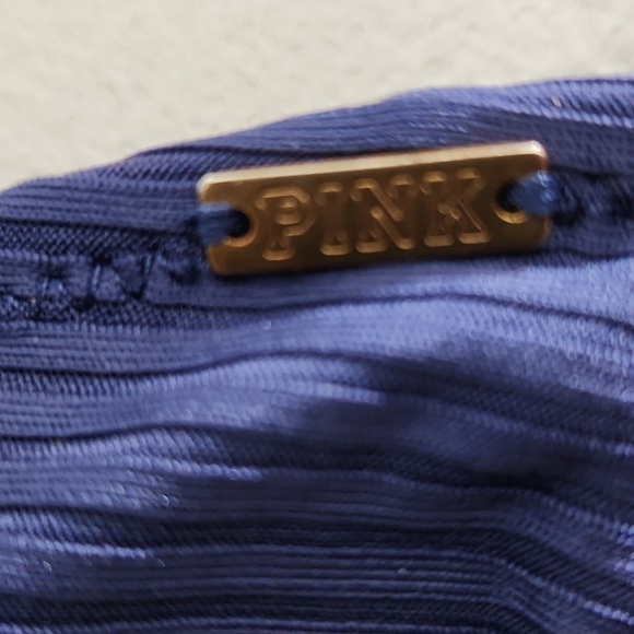 VS Pink Swimsuit bikini top fits about a 6/8 see measurements triangle biki… - Picture 2 of 10